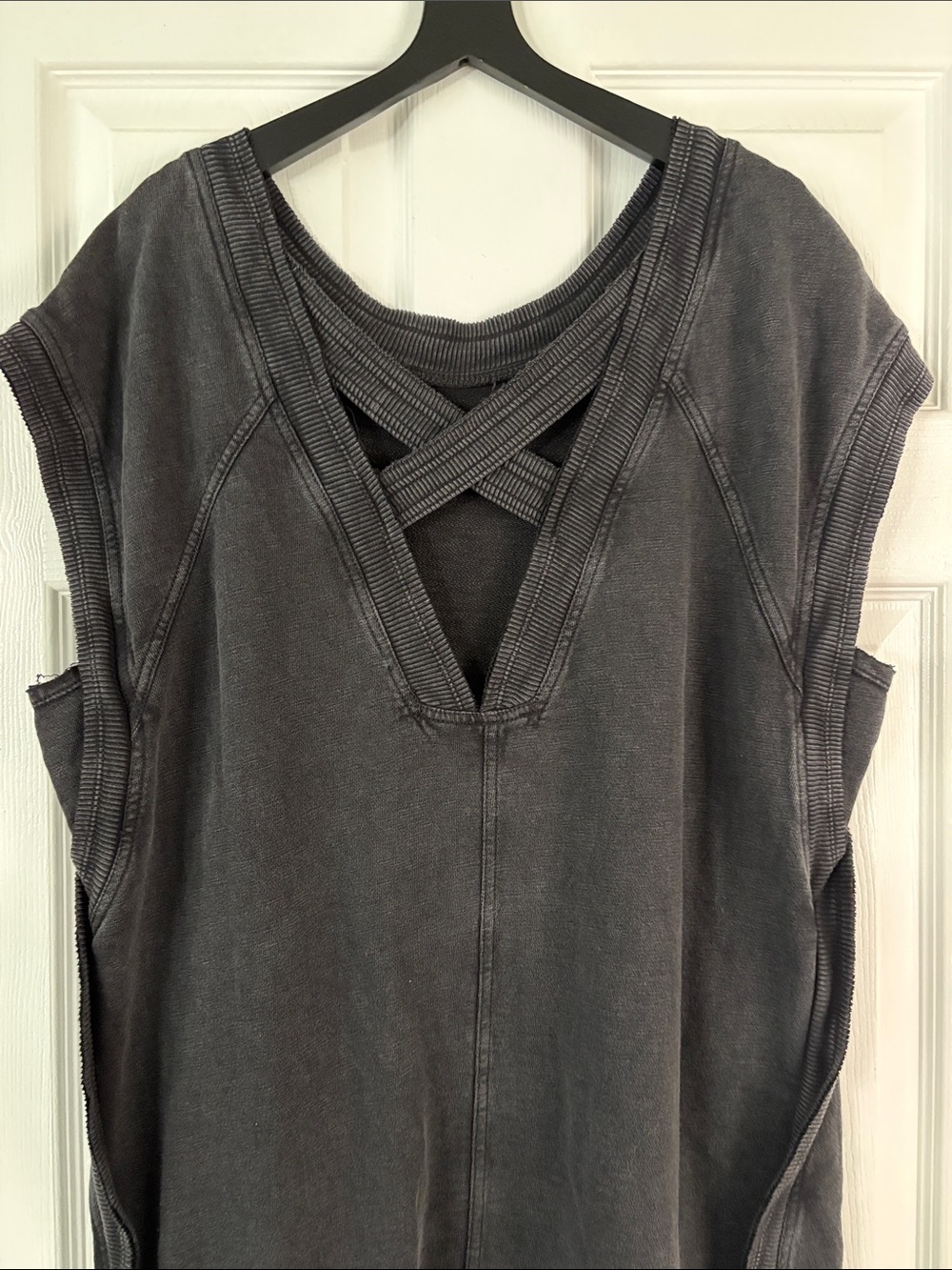 Anthropologie | Daily Practice Black Sweatshirt Mini Dress - Picture 6 of 10